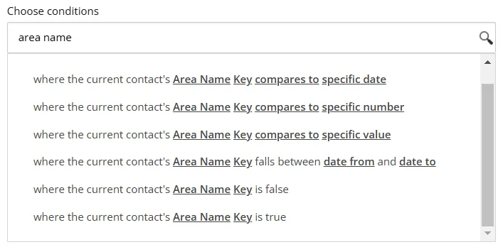 Exploring Sitecore XP Codeless Schema Extensions module - Available Personalization Conditions Rules