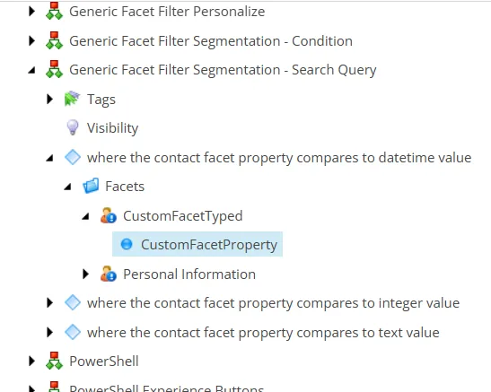 Segmentation Rules -Search Query - Add Custom Facet Property